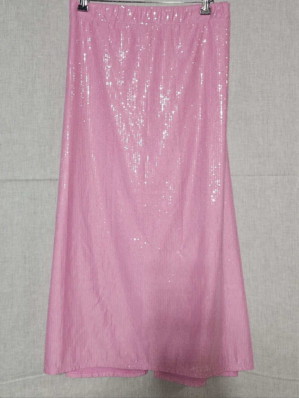 Pink Sequin Maxi Skirt